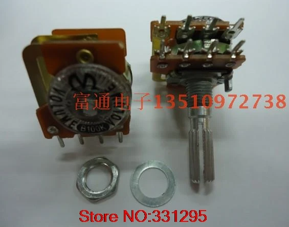 

1PCS 16-type double 8 feet 8P 50K 100k with a step-potentiometer switch comparable to 25MM flower axis