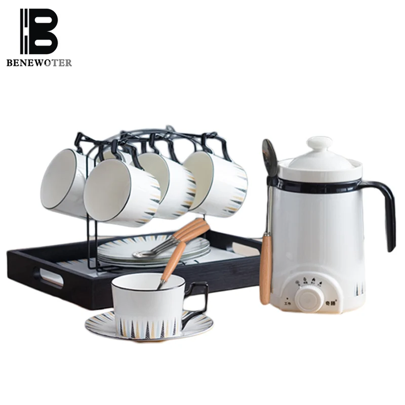 220V Creative Ceramic Portable Multifunction Electric Coffee Pot Milk