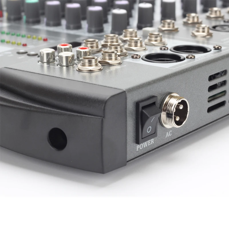 YUEPU RU-8T профессиональный звук аудио микшер 8 каналов 48 В фантомное питание реверберации FX DJ микшерный пульт USB плеер Музыка стерео