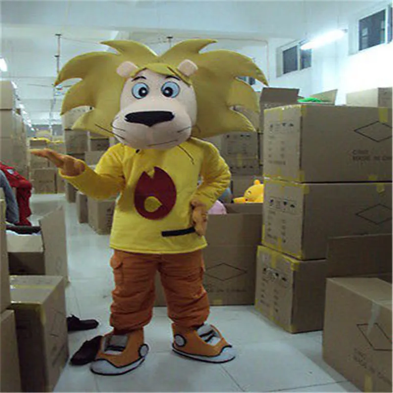 

Advertising Carnival yellow lion Mascot Costume Suits Outfits Animals Cosplay Party Game Dress Adults Halloween Holiday New