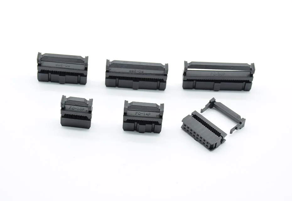 10sets FC-10P FC-14P FC-16P FC-20P/26P/30P/34P/40P IDC Socket 2x5 Pin Dual Row Pitch 2.54mm IDC Connector 10-pin cable socket