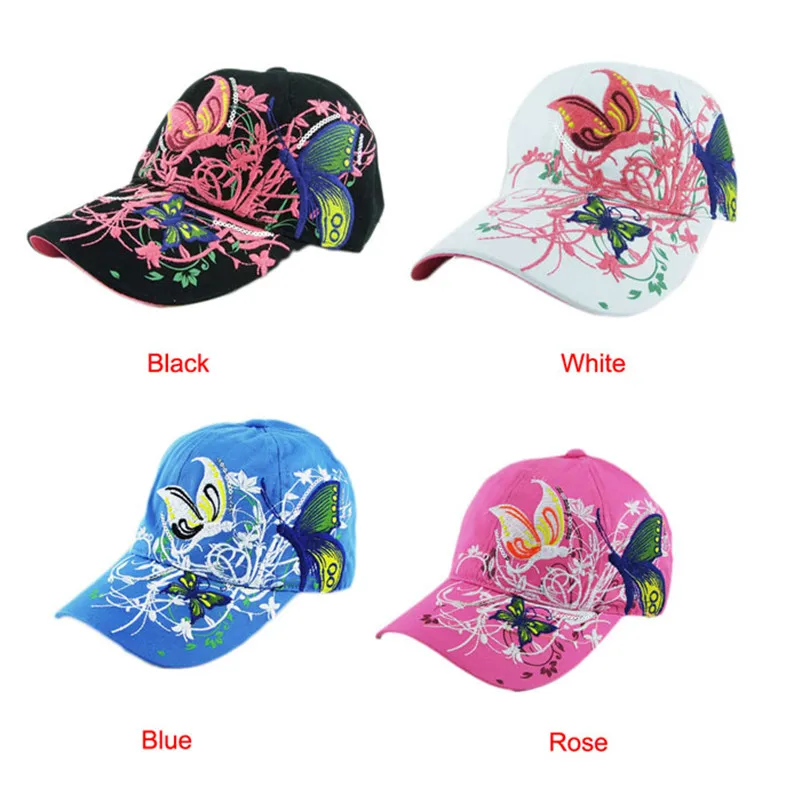 Модная бейсбольная кепка с цветочной вышивкой, женская модная кепка с гусиным язычком, регулируемый ремешок Jul30