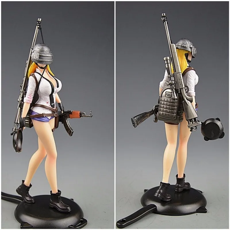  PUBG Playerunknown's Battlegrounds Around 6 inch doll Female characters figure spot to eat chicken 