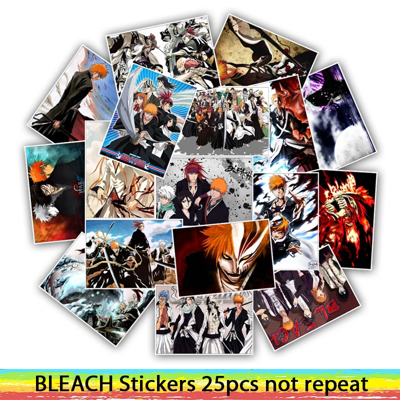 25 шт. аниме наклейка s Bleach для скейтборда мотоцикла багажа телефона крутая забавная наклейка бомба JDM DIY наклейки