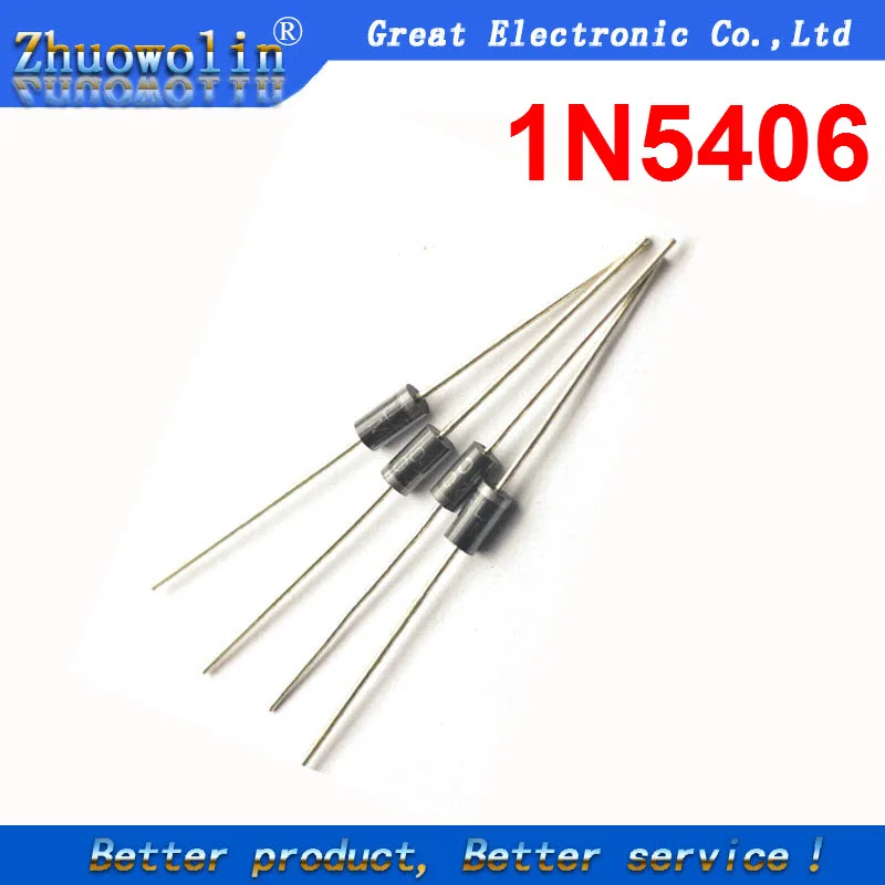 100PCS/Lot IN5406 1N5406 3A 600V DO 27 Rectifier Diode|Diodes| - AliExpress