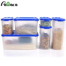 6 шт./компл. Еда для хранения продуктов, подходит для Пластик запечатанные банки контейнер с крышкой сохранение холодильник контейнер Кухня емкости для хранения