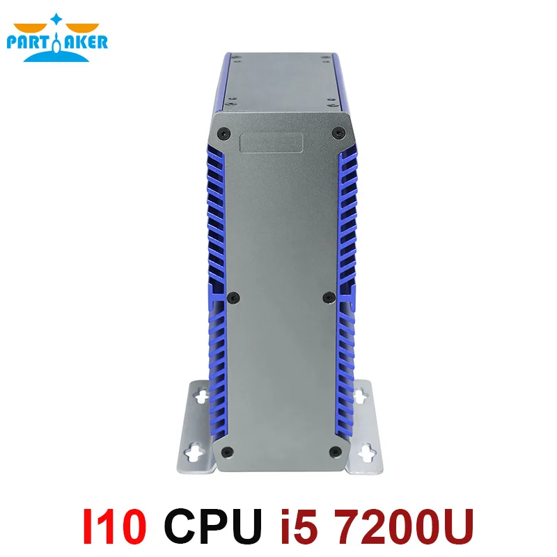 Безвентиляторный промышленный компьютер parcing DDR4 мини ПК с Intel Core i5 7200u 4 * COM 2 LAN USB3.0