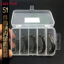 Набор крючков с рукояткой, дорожный суб-мягкий крючок для приманки, крючки из высокоуглеродистой стали