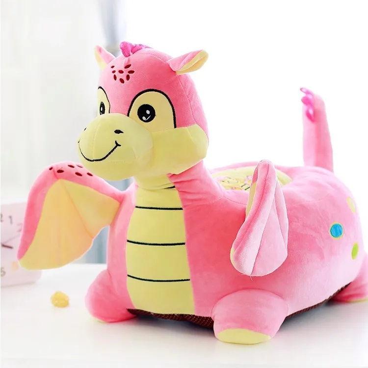 cartoon pink dinosaur plush toy about 54x45cm sofa pillow zipper closure,cushion ,baby toy