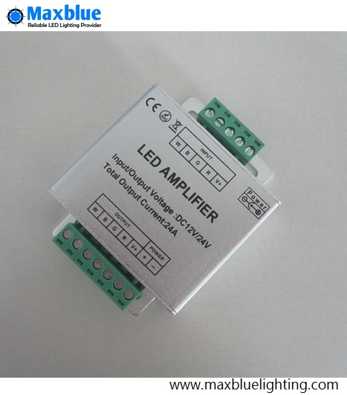 Усилитель RGBW DC12V-24V 24A 6A * 4-канальный Макс. 576w контроллер повторителя мощности для