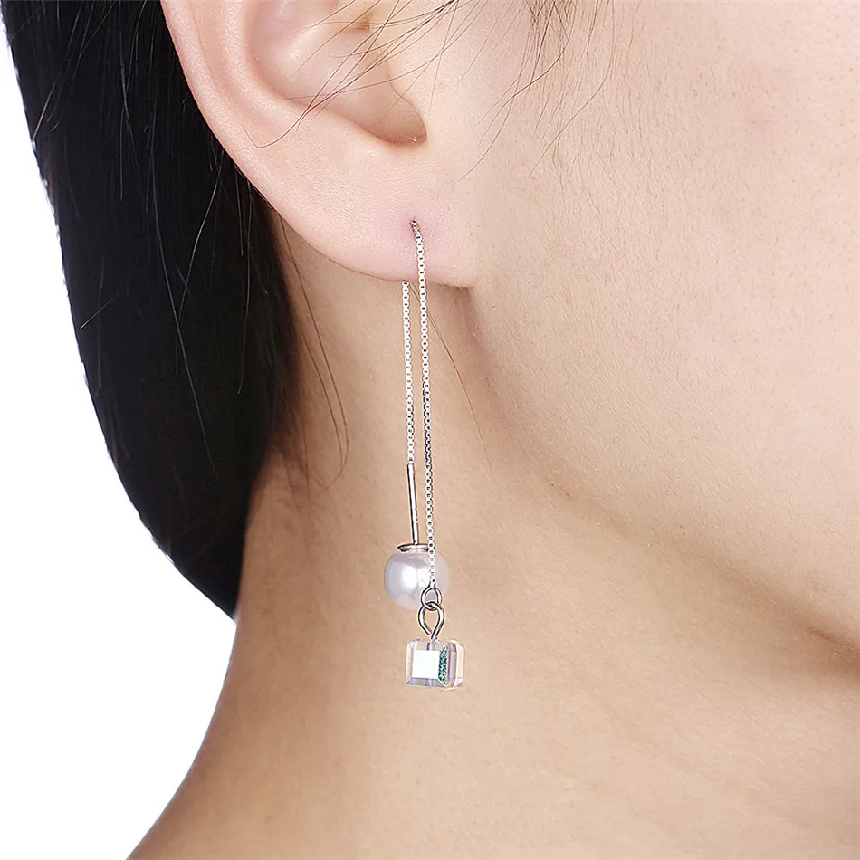 925 sterling silver Sugar Chain dangle Earrings (6)