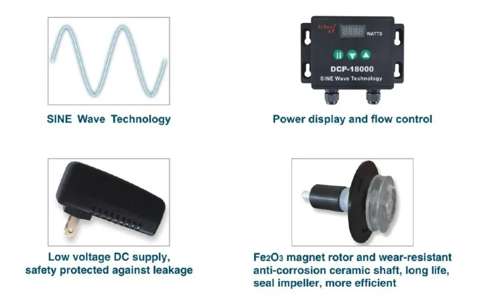 Jebao насос работающий на постоянном токе от монокальция фосфат серии, монокальция фосфат, 10000/15000/18000/20000 синусоидальной насос аквариума аквариумный водяной насос, тихий метана