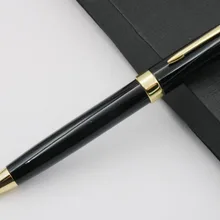 388 Золотая отделка стрелка клип студент черный металл шариковая ручка