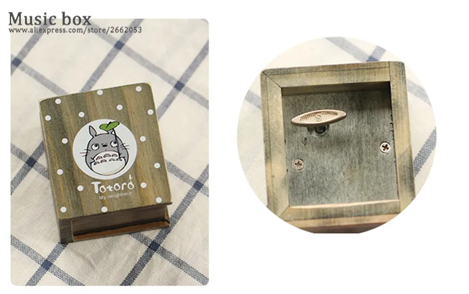 2017 caja de música Totoro de madera Vintage Anime Totoro figura madera manivela caja de música colección niños juguetes regalo de Navidad 2017 caja de música Totoro de madera Vintage Anime Totoro figura madera manivela caja de música colección niños juguetes regalo de Navidad