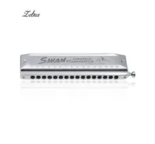 Hot 16 Holes 64 Tones Square Silver Color Chromatic Harmonica High-end Music Musical Instruments Mouth Organ Harmonicas