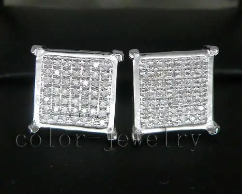 

0.59Ct Natural Diamonds Earrings,Elegant Earrings Stud In Solid 14Kt White Gold Hot Sale