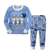 2016 Autumn Children Boy Clothing Set Storm Troopers Suit Long Sleeve Kids Star War Pajamas Home Wear 2pcs Top+Pant Sleepwear