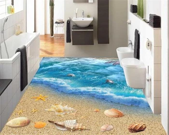 

beibehang Fantastic three-dimensional 3d flooring painting bedroom bathroom living room waterproof self-adhesive 3d wallpaper