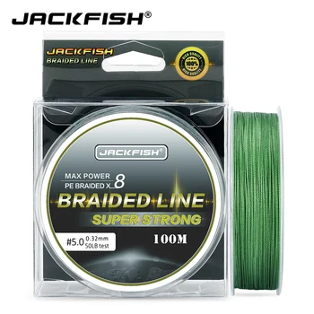 MEGA DISCOUNT ❤️ JACKFISH 100m 8 Strand PE Braided Fishing Line 10-80LB Multifilament Fishing Lines For Carp Fishing Tackle Saltwater Fishing - discount item 25% OFF Sports & Entertainment
