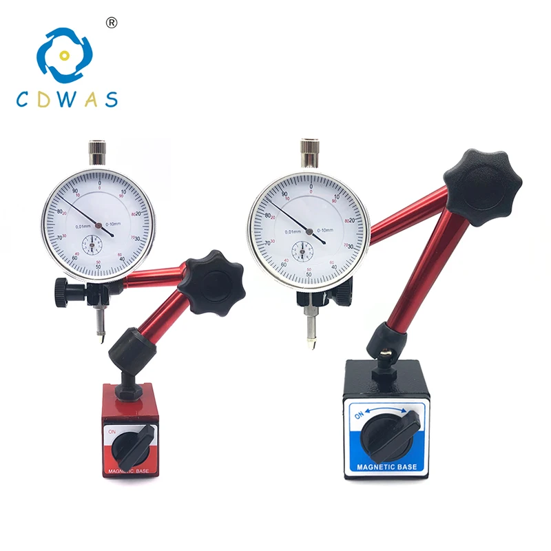 Pаспродажа Магнитные подставки индикатор циферблата универсальный магнитный держатель стенд настольная точная шкала индикаторы набор инструментов ...