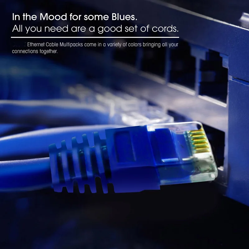 Синий высокоскоростной сетевой кабель 550 мгц 4 фута Cat6 RJ45 Bare Copppsd Ethernet Lan для