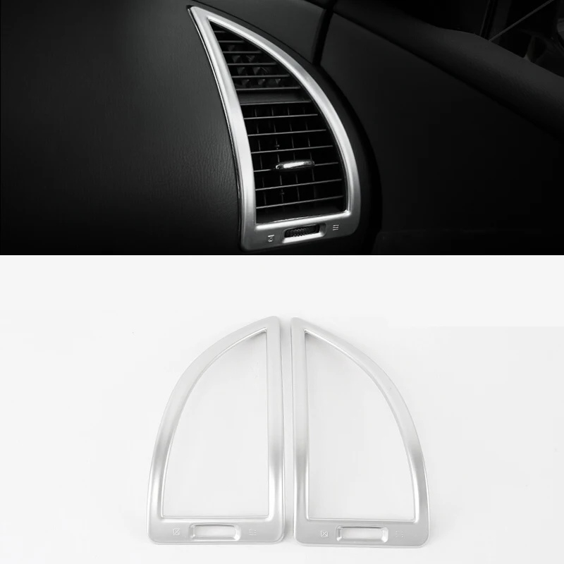 

For Infiniti QX80 2013-2018 LHD ABS Matte/Carbon fibre/Mahogany Car left and right air outlet Cover Trim Car accessories styling