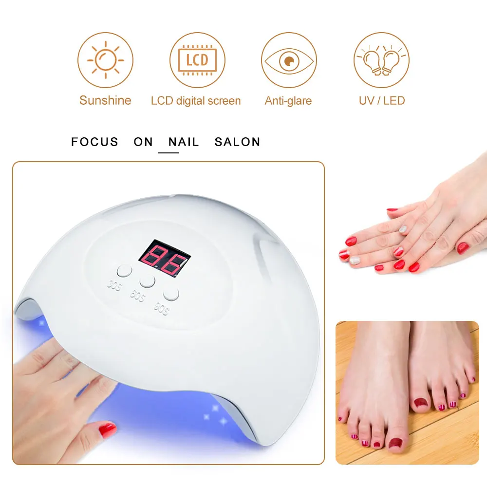  LKE SUN X7 UV LED Nail Lamps For 15 Leds Curing Gel Portable USB Cable With Automatic Sensor 3 Time