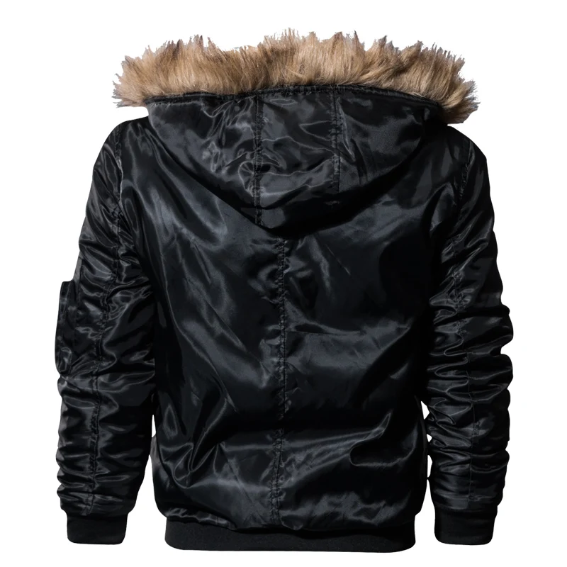 IGLDSI Men's Bomber Pilot Jacket Winter Parkas Army Military Motorcycle Jacket Cargo Outerwear Air