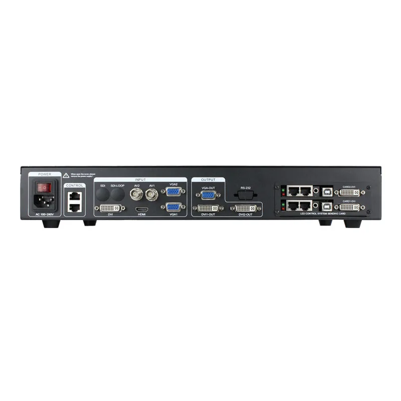 Video processor with 2pcs linsn ts802d sending