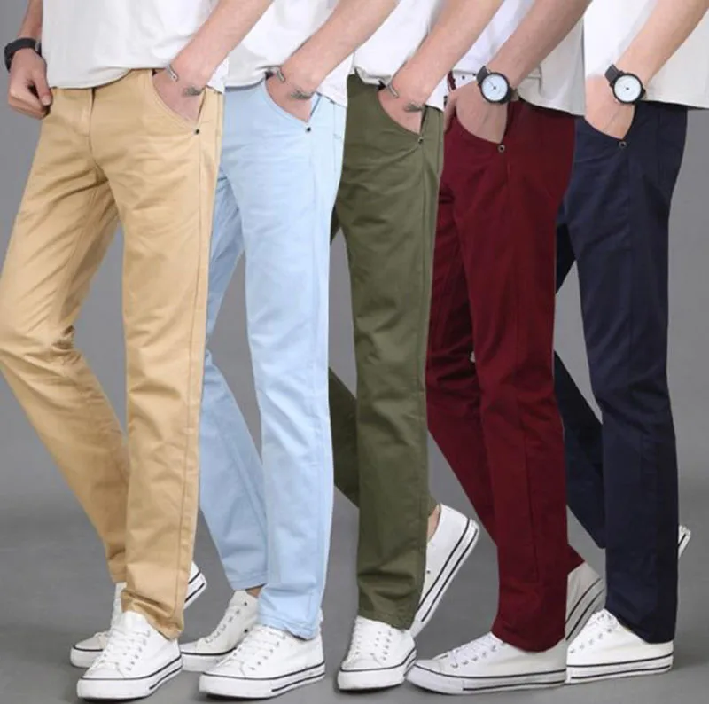 New Design Spring Summer Casual Men pants Cotton Slim Pant
