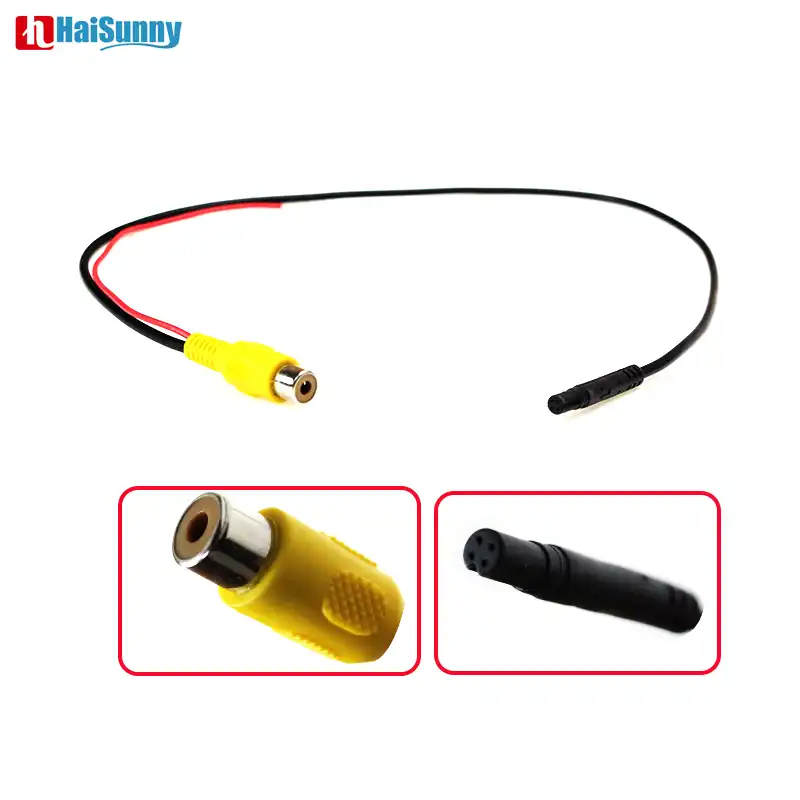 Car Video Cable RCA CVBS Female To 4 Pin Male Connector For Car Rear