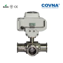 Dn80 89 мм Электрический Санитарно Нержавеющая сталь 3 способа шаровой Клапан