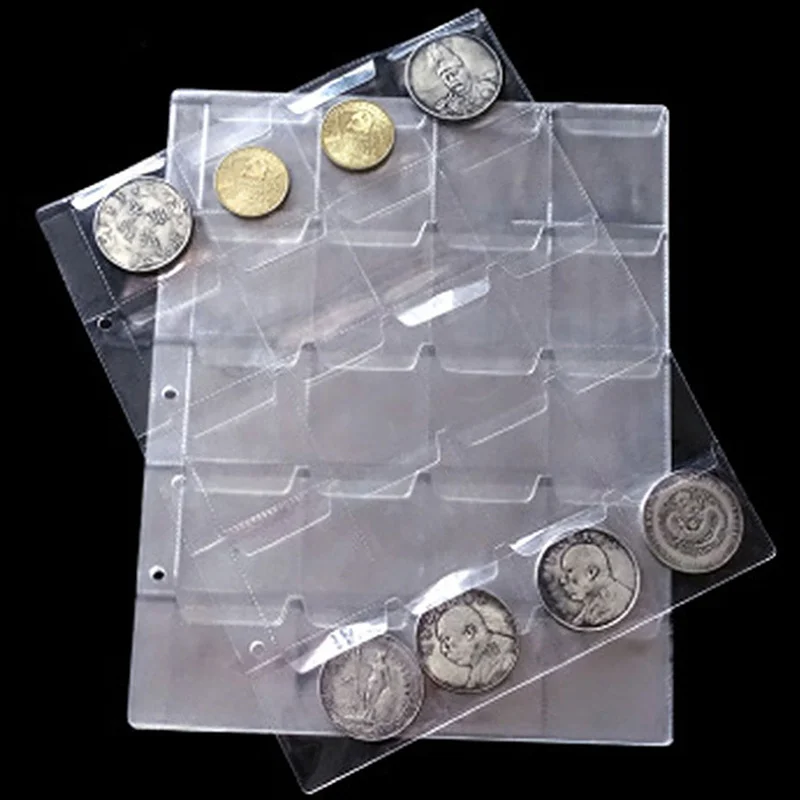 1 шт. пластиковый прозрачный Кошелек для монет для женщин мини сумка держатель для хранения монет штамп коллекция денег альбомный лист