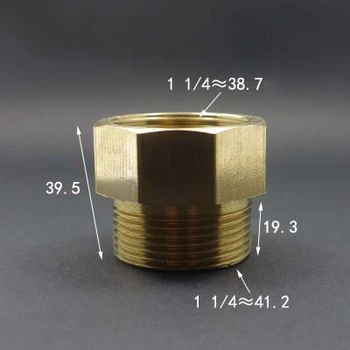 

1-1/4" BSP Female Thread x 1-1/4" BSP Male Thread Connection Brass Pipe Fitting Adapter Coupler Connector