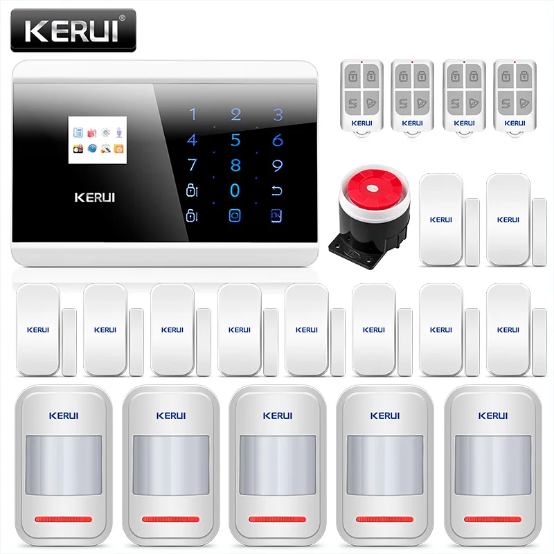 KERUI г 8218 беспроводной дома бизнес охранной сигнализации системы GSM PSTN Dual APP