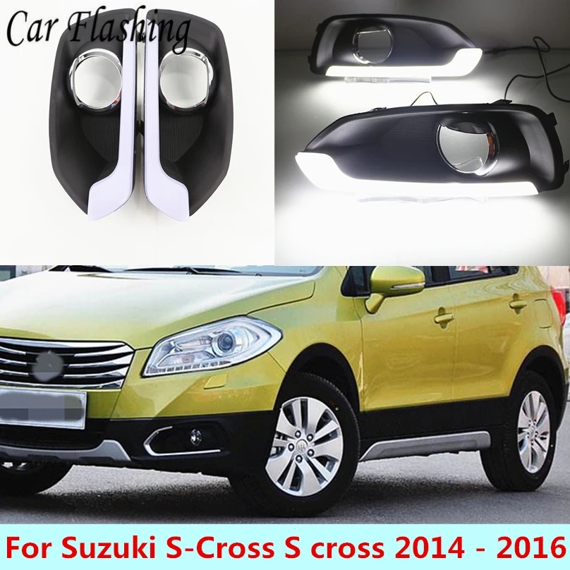 Car Flashing led drl daytime running light for Suzuki S Cross S cross