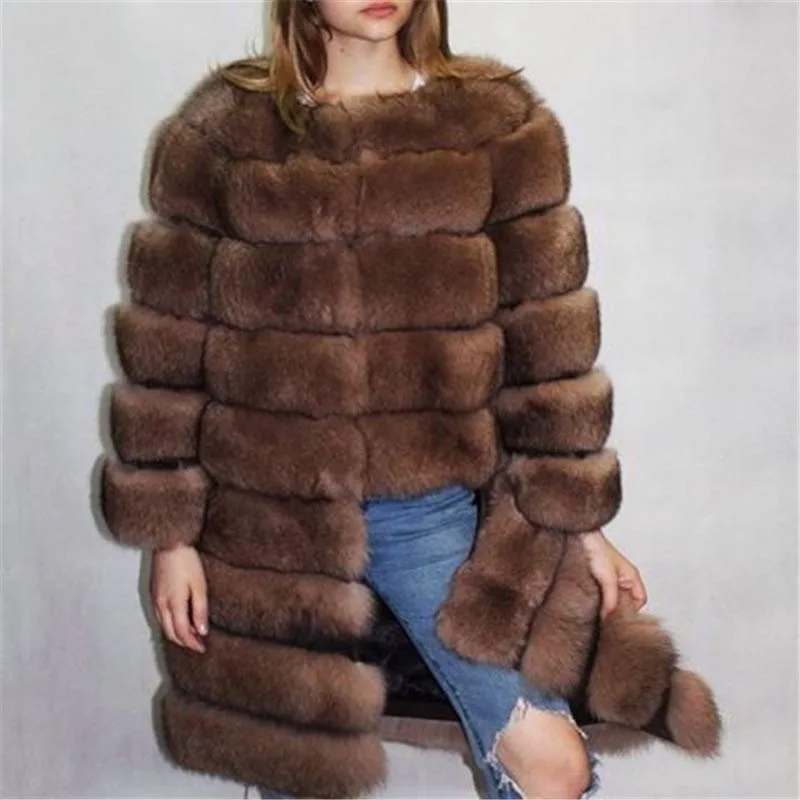 Particulier Femme Plafonné Fourrure Renard Complet Sable dark nature Femmes De 2018 D'hiver Manteaux Amovible Veste Vraie Sable pink Orange coffee dark Pelt khaki Grey light Nature Luxe light White Grey En chocolate Pour 0ZwtY