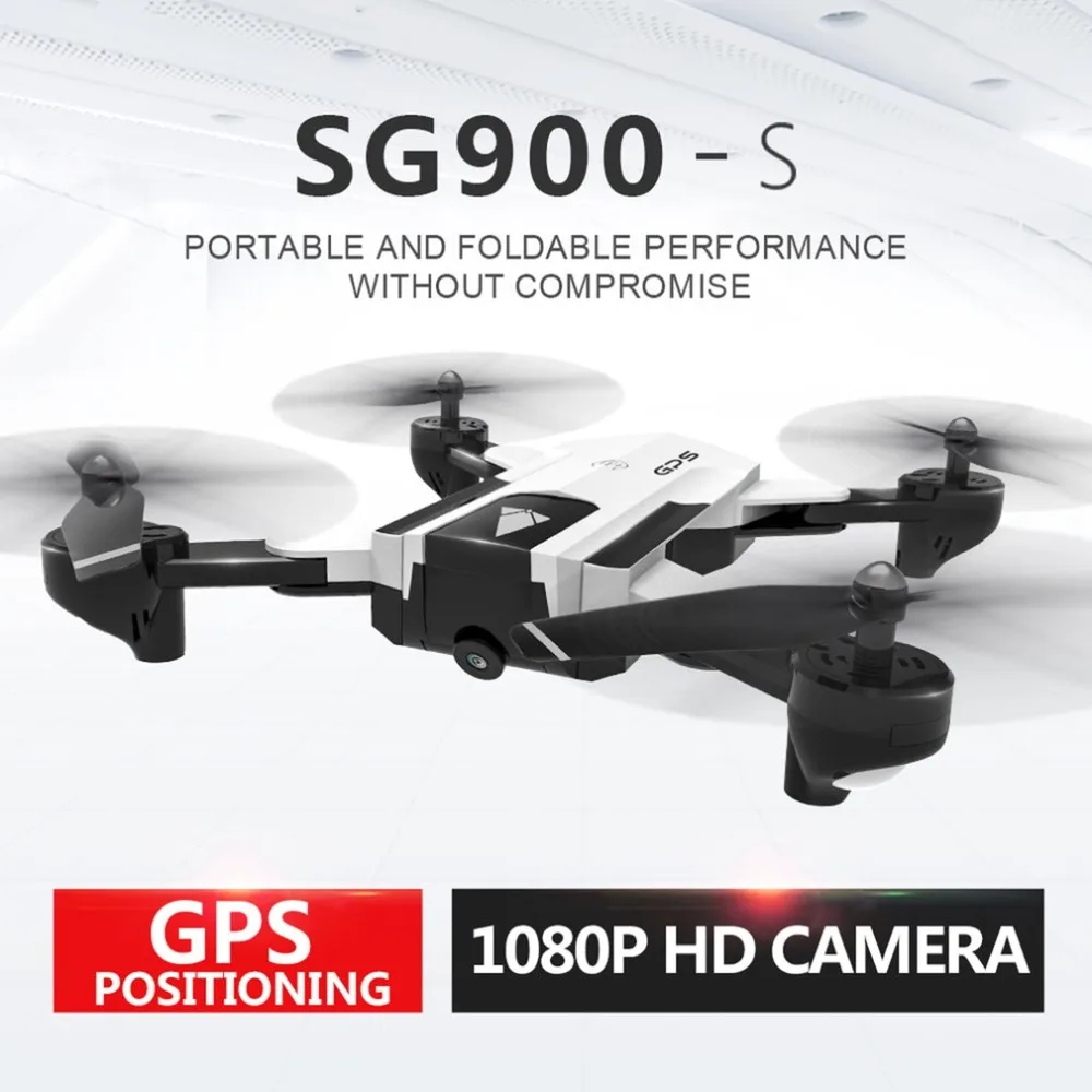 SG900 S 2 4 г Радиоуправляемый Дрон складной Selfie Smart GPS FPV Quadcopter с 1080P цифровой камерой