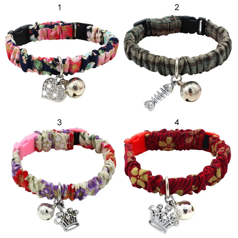 Adjustable New Cat Collar with Bell for Cats Handmade Bells Collars Kitten Necktie Necklace Pet Cat Accessories Products