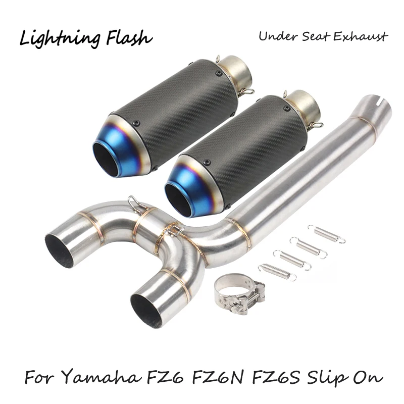 Buy For Yamaha FZ6 FZ6N FZ6S Motorcycle Exhaust System Stainless Steel Dual