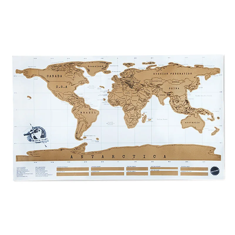 Large Home decoration Wall stickersTravel Scratch Off Map Personalized World Poster Traveler Vacation Log Originality Art | Дом и сад