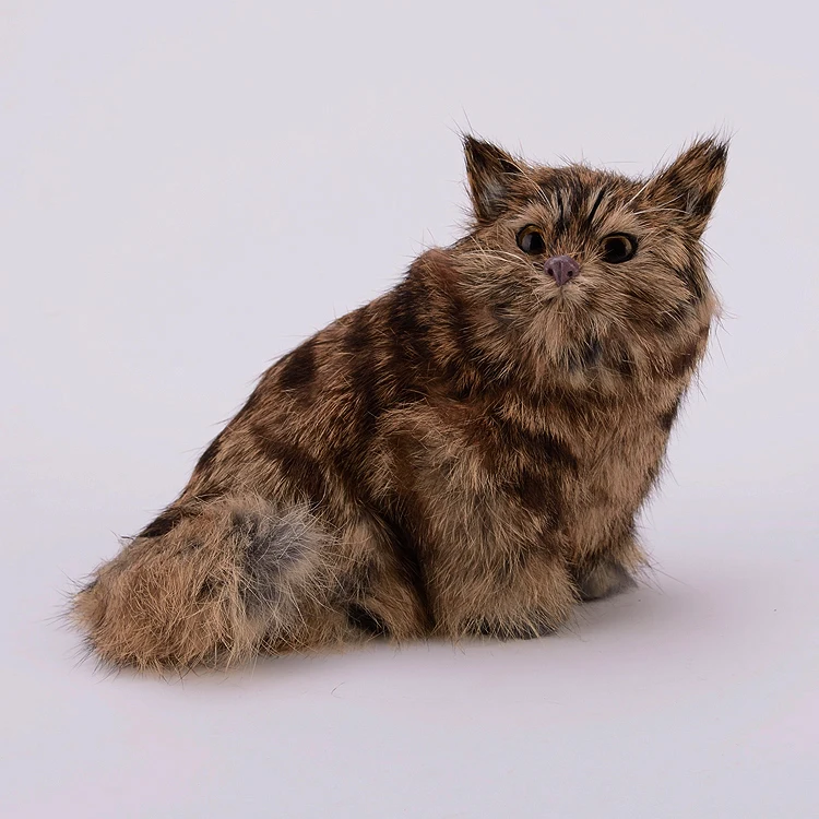 

sitting simulation cat plastic&fur cute cat model gift about 15x9x13cm a55