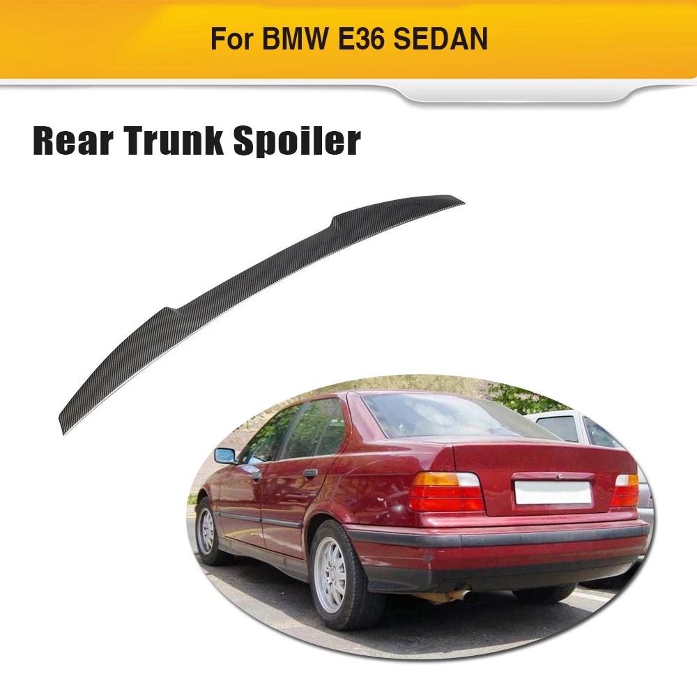 Фитиль для BMW 3 серии E36 седан 1991 1998 автомобильный спойлер из углеродного волокна