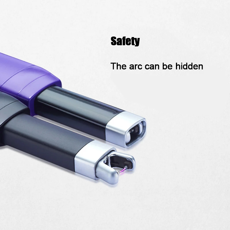 Металлическая длинная USB перезаряжаемая импульсная Электронная зажигалка
