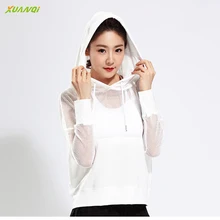 Женские толстовки с сеткой тренировки Футболка с длинным рукавом спортивная одежда для бега, занятий йогой, блузка для