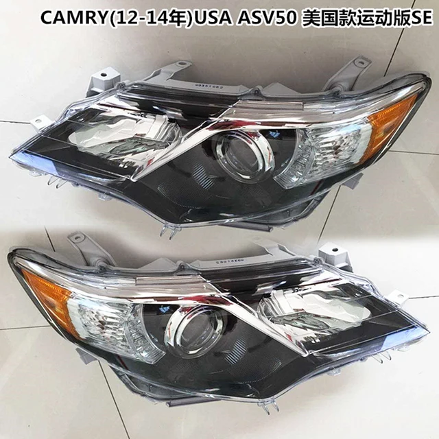 For Toyota Aurion Camry ASV50 Headlight 2012 2014 Year U.S Version Blackin Car Light Assembly