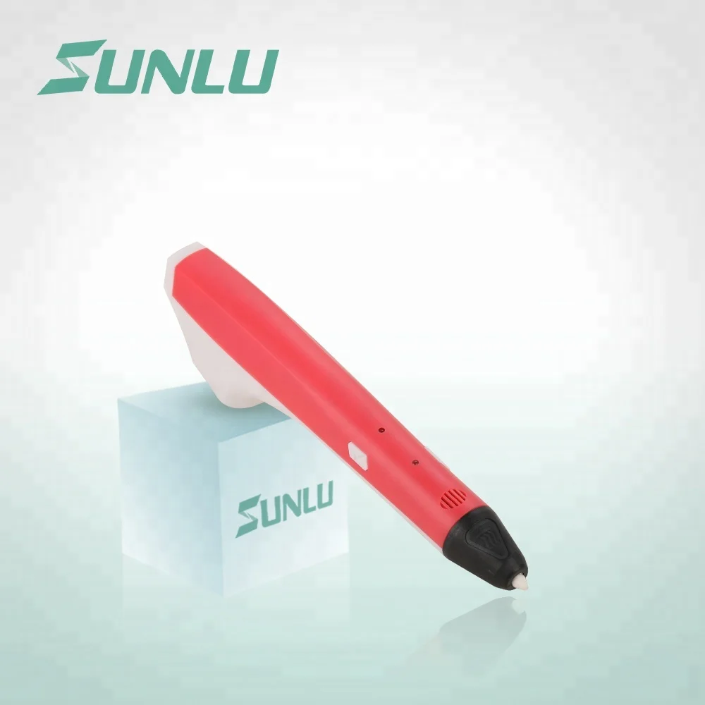 SUNLU новая 3D Ручка, Подарочная коробка, посылка, рекламные игрушки, 3d печать, ручка, с бесплатной нитью, лопата и ПВХ доска для рисования - Цвет: 3D pen (M1 red)