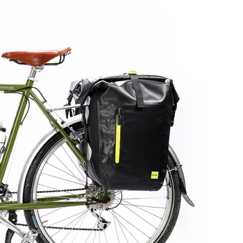 

Rear Seat Saddle Rack Bicycle Bags 25L Waterproof Mountain MTB Road Bike Satchel Bag Shoulder Handle Bike Bag Accessories Sports