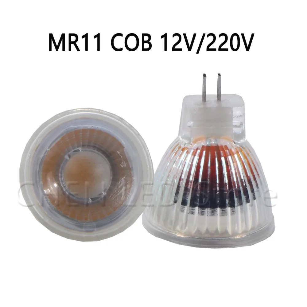 1 шт. приглушаемая Светодиодная лампа MR11 COB 5 Вт 12 В стеклянная яркая мини