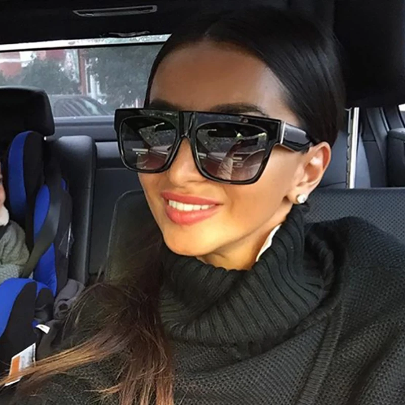 CALIFIT Rivetto Nero Flat Top Occhiali Occhiali Da Sole Da Uomo Lenti  Sfumate Tonalità Occhiali Da Sole Quadrati Maschio UV400 di Alta Qualità  Oculos|sunglasses male|square sunglassessunglasses men - AliExpress